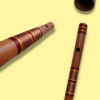 F Sharp Base 27 Inches Oil Treated Fry Bamboo Flute Bansuri Tuned 440Hz With Carry Bag - Image 3