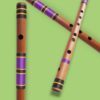 C Natural Medium 19 Inches Right Hand Oil Treated Fry Bamboo Flute Bansuri Tuned 440hz With Carry Bag - Image 3