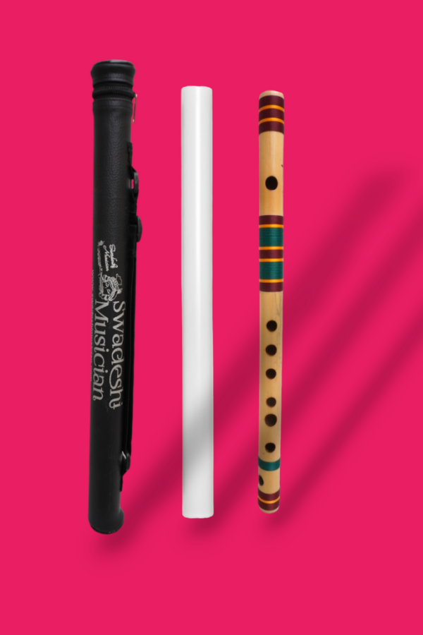 F Sharp Medium Bansuri Flute (Right Hand) 13.7 inches (34.8 cm)