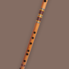 A Natural Base 23 Inches Right Hand Oil Treated Fry Bamboo Flute Bansuri With Carry Bag - Image 3