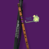 G Natural Base 26 Inches Oil Treated Fry Bamboo Flute Bansuri Tuned 440Hz With Carry Bag - Image 4