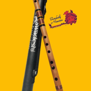 C Sharp Medium 18.5 Inches Oil Treated Fry Bamboo Flute Bansuri Tuned 440Hz With Carry Bag
